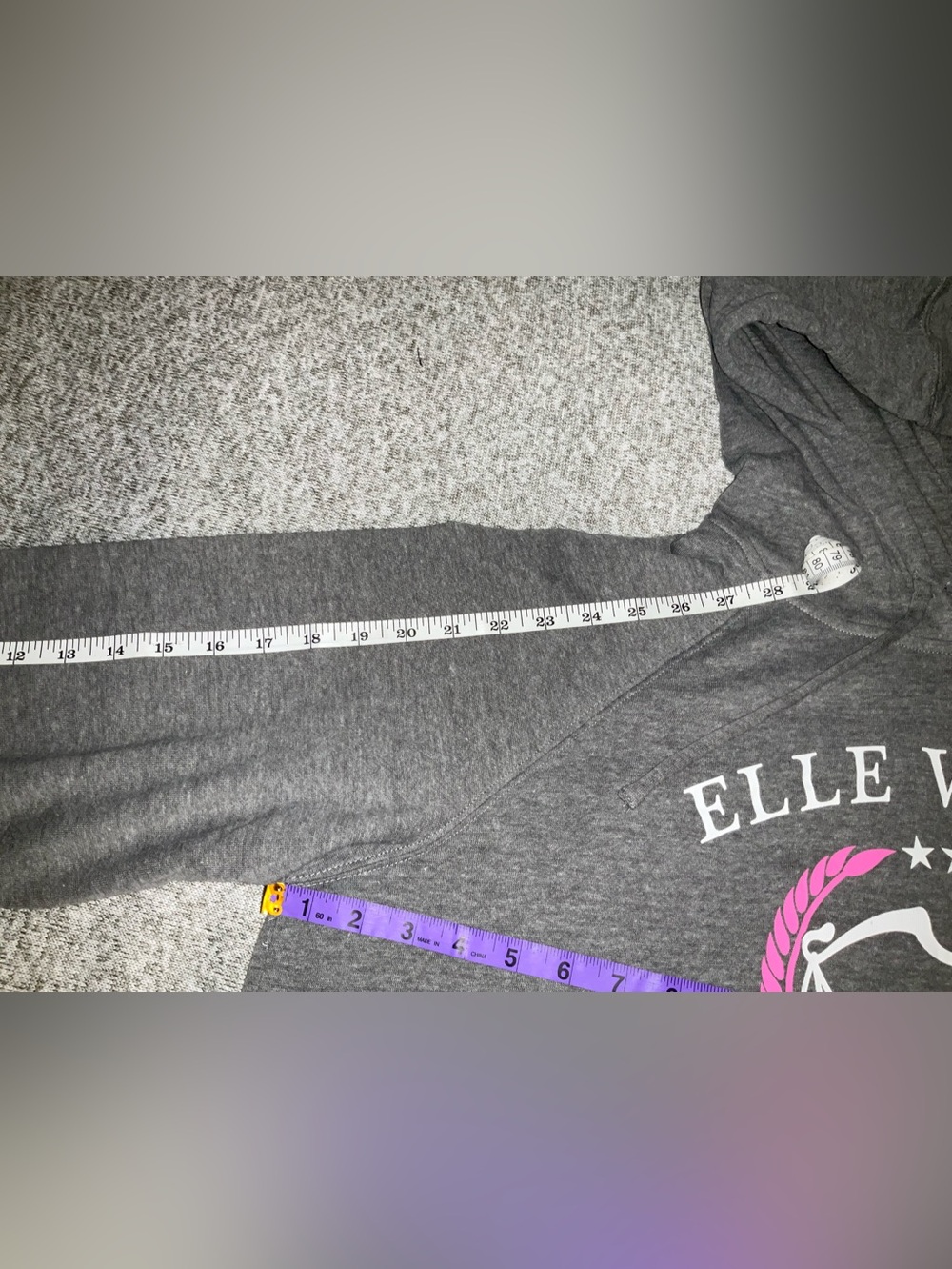 NWT Elle Woods Law Firm Graphic Hoodie Dark Gray with Pink Accent TORRID 2 - Picture 6 of 8